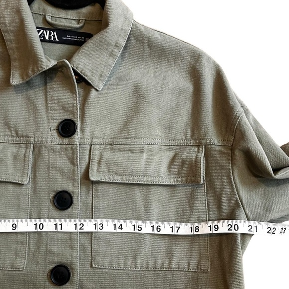 Zara Women's Cropped Green Jacket - Picture 9 of 10